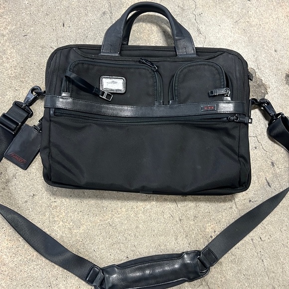 Tumi Alpha 2 T-Pass Brown Nylon Expandable Laptop bag